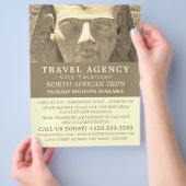 ラムセス2世像、旅行代理店の広告 チラシ (手)