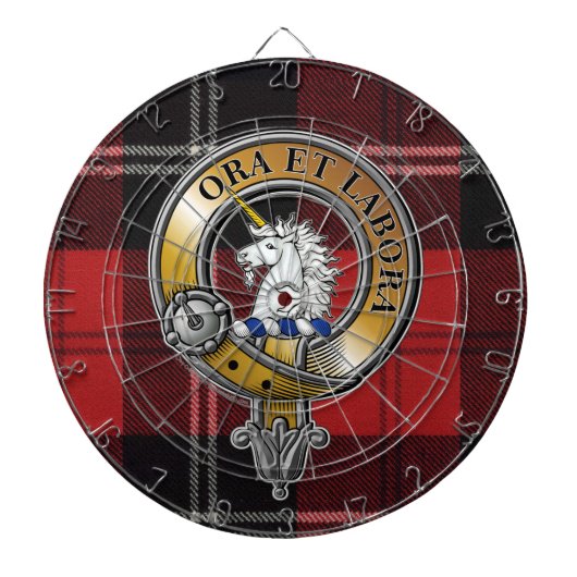 ラムゼイタータンチェック&バッジ ダーツボード (正面)