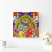 ラムダーバークロック スクエア壁時計 (ホーム)