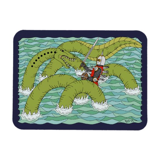 ラムトン虫 マグネット (横)