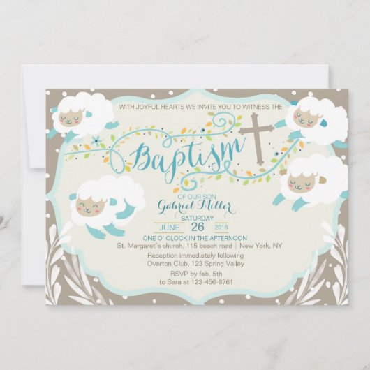 ラムバプテスマ招待状 招待状 (正面)