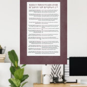 ラムバムのユダヤ教の13原則ほこりっぽい ポスター (ホームオフィス)