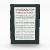 ラムバムのユダヤ教の13原則ダークグリーン フォトブロック (正面)