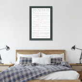 ラムバムのユダヤ教の13原則ダークグレー キャンバスプリント (インサイチュ (寝室))