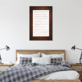 ラムバムのユダヤ教の13原則レッド・オレンジ キャンバスプリント (インサイチュ (寝室))