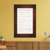 ラムバムのユダヤ教の13原則レッド・オレンジ キャンバスプリント (インサイチュ (リビング))