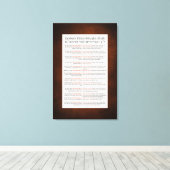 ラムバムのユダヤ教の13原則レッド・オレンジ キャンバスプリント (インサイチュ (ウッドフロア))