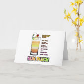 ラムパンチカクテルレシピアート カード (黄色い花)