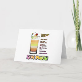 ラムパンチカクテルレシピアート カード
