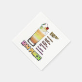 ラムパンチカクテルレシピアート スタンダードカクテルナプキン (角)