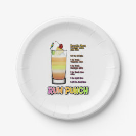 ラムパンチカクテルレシピアート ペーパープレート