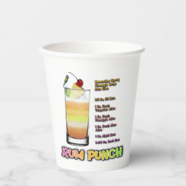 ラムパンチカクテルレシピアート 紙コップ
