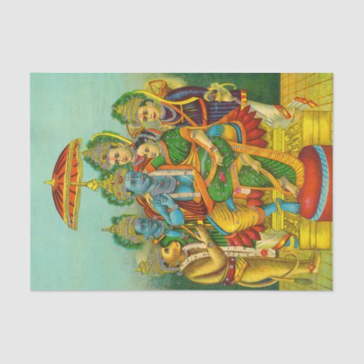 ラムパンチャヤタンRaja Ravi Varmaによって装飾 薄葉紙 (正面)