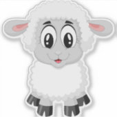 ラムヒツェかわいい家畜ベビー シール (正面)