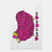 ラムヒツジまたはヤギのピンクキッチンタオルの年 キッチンタオル (縦)