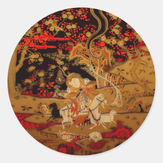 ラムヒツジまたはヤギの丸いステッカーの年 ラウンドシール (正面)