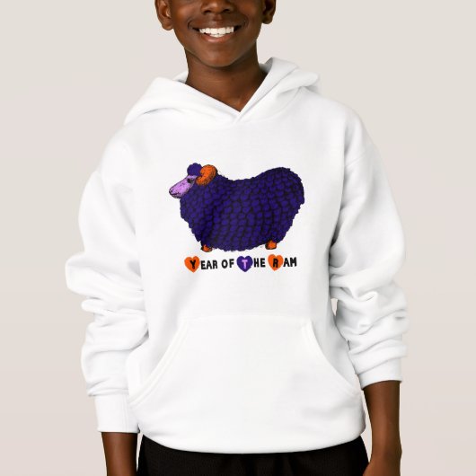 ラムヒツジやヤギ紫色のキッズティーの年 (正面)