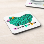 ラムヒツジ又はヤギのグリーンコルクコースターの年 コースター (左側)