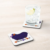 ラムヒツジ又はヤギ紫コルクコースターの年 コースター (右側)