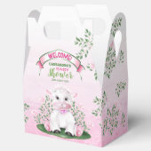 ラムピンクフローラベビーシャワー フェイバーボックス (オープン)