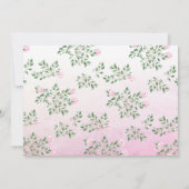 ラムピンクフローラベビーシャワー 招待状 (裏面)