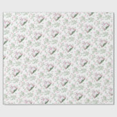 ラムピンクローゼスフローラベビーシャワー ラッピングペーパー (フラット)