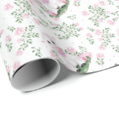 ラムピンクローゼスフローラベビーシャワー ラッピングペーパー (ロールコーナー)