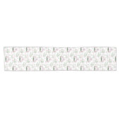 ラムピンクローゼスフローラ子供部屋ベビーシャワー ショートテーブルランナー (横)