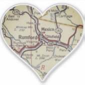 ラムフォードメインクラシック州の地図 シール (正面)