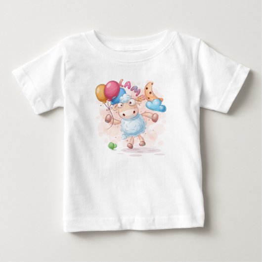 ラムフライ漫画 ベビーTシャツ (正面)