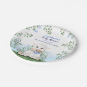 ラムブルーフローラベビーシャワー ペーパープレート (アングル)
