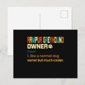 ラムプおもしろいールグレイハウンドヴィンテージレトロドッグママパパG ポストカード (正面/裏面)