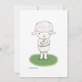 ラムベビーシャワー招待状かわいいラムクリスチャン 招待状 (裏面)