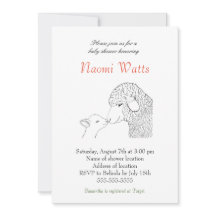 ラムベビーシャワー招待状クリスチャンベビーシャワー