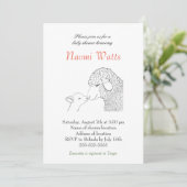 ラムベビーシャワー招待状クリスチャンベビーシャワー 招待状 (スタンド正面)