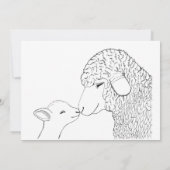 ラムベビーシャワー招待状クリスチャンベビーシャワー 招待状 (裏面)