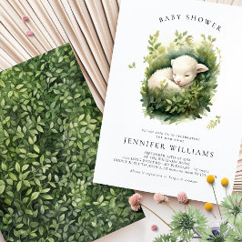 ラムベビーシャワー男女兼用招待状