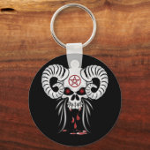 ラムホーンスカル キーホルダー (正面)