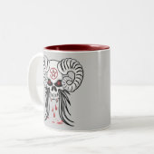 ラムホーンスカル ツートーンマグカップ (正面左)