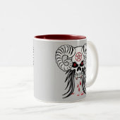 ラムホーンスカル ツートーンマグカップ (正面右)