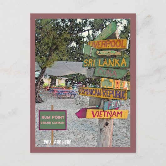 ラムポイント、グランドケイマン諸島 ポストカード (正面)