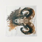 ラムポートレート絵画動物野生動物アウトドアアート タペストリー (正面(横))