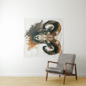 ラムポートレート絵画動物野生動物アウトドアアート タペストリー (インサイチュ(横))