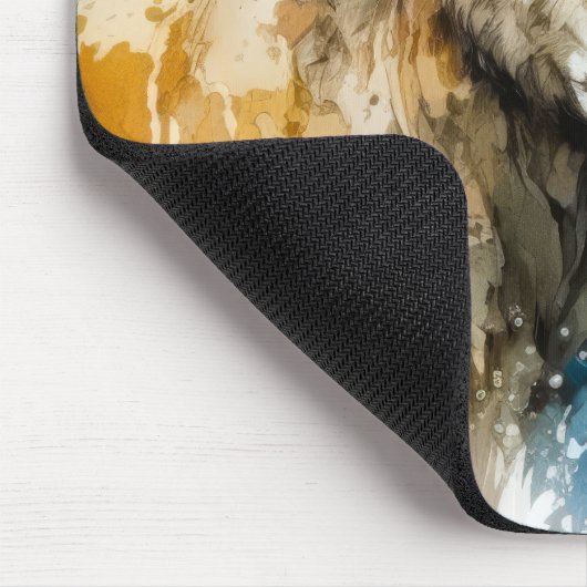 ラムポートレート絵画動物野生動物アウトドアアート マウスパッド (コーナー)