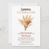 ラムマス異教の秋ハーベストウィートブーケ 招待状 (正面)