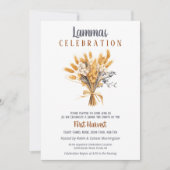 ラムマス異教の秋ハーベストウィートブーケ 招待状 (正面)