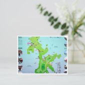 ラムマ島地図 ポストカード (スタンド正面)