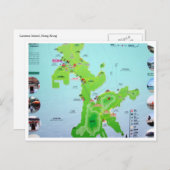 ラムマ島地図 ポストカード (正面/裏面)