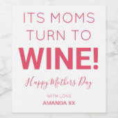 ラムモダンはワインに!ハッピーマザーズの日 ワインラベル (シングルラベル)