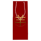 ラムヤギ年金ゴールドエンボスシンボルワイン抱き枕 ワインギフトバッグ (裏面)